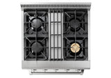 HRD3088U - Professional 30 Inch Dual Fuel Gas Range in Stainless Steel