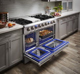 HRD4803U - 48 Inch Professional Dual Fuel Gas Range in Stainless Steel